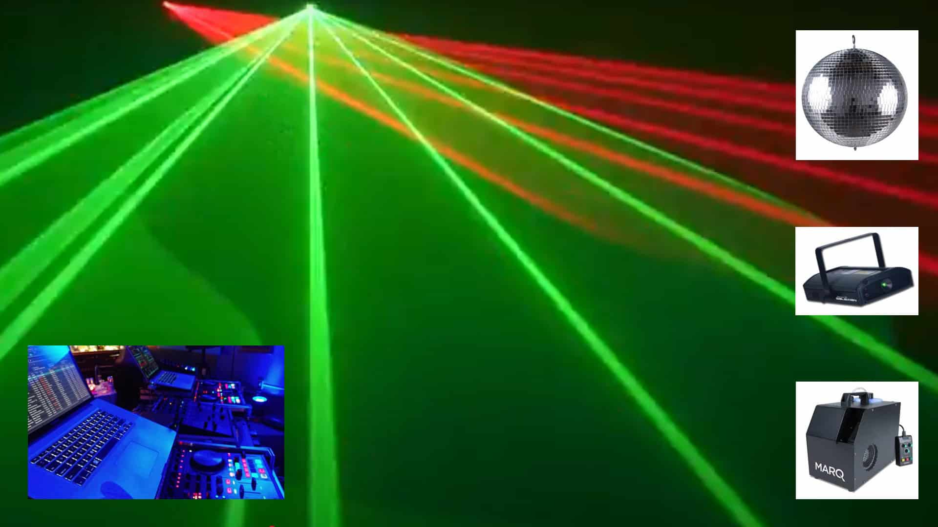 Toronto DJ service lighting add-ons with colourful uplights and effect fixtures
